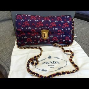Prada donna floral print shoulder bag Clearance